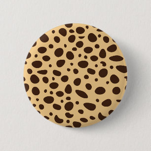 Gepard-Druck braun Button