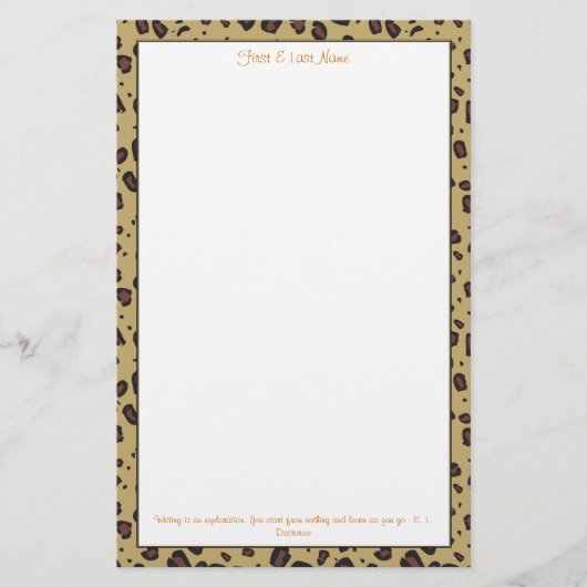 Gepard-Druck Briefpapier (Vorderseite)