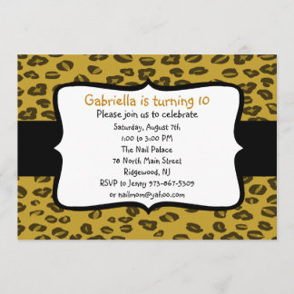 Gepard-Druck-Geburtstags-Einladung Einladung