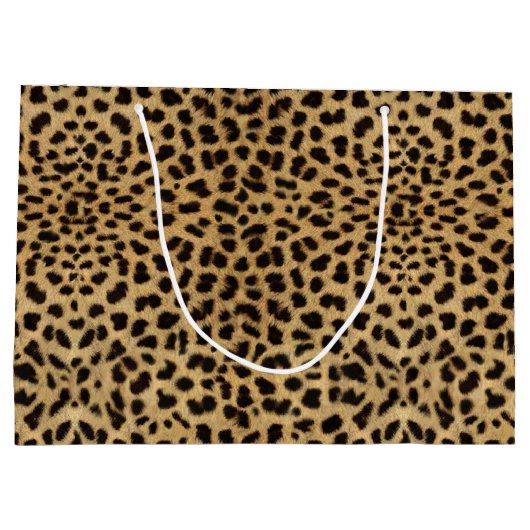 Gepard-Druck Große Geschenktüte (Rückseite)