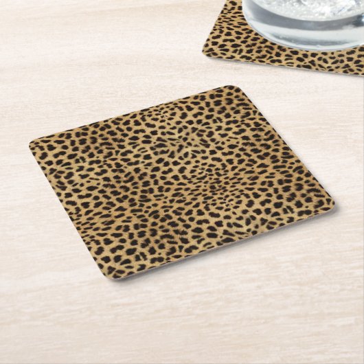Gepard-Druck Rechteckiger Pappuntersetzer (angewinkelt)