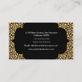 Gepard-Druck-Safari-Visitenkarte Visitenkarte (Rückseite)