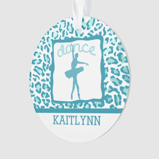 Gepard-Druck-Tanz in der Türkis-Verzierung Ornament (Vorderseite)