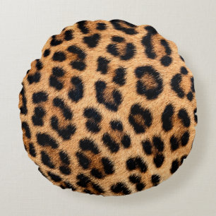 Gepard-Druck-Textur Rundes Kissen