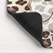 Gepard Flecken Tier Monogramm Anfangsmauspad Mousepad (Ecke)