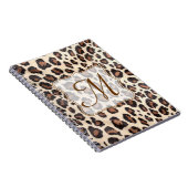 Gepard Flecken Tier Monogramm Initial Notizbuch Notizblock (Rechte Seite)