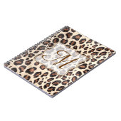 Gepard Flecken Tier Monogramm Initial Notizbuch Notizblock (Linke Seite)