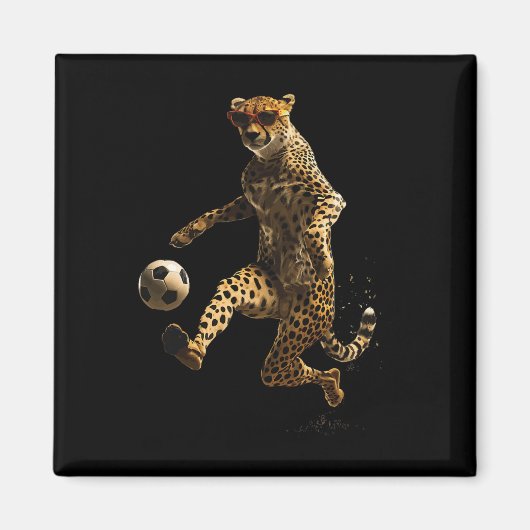 Gepard Fußball  Magnet (Vorne)