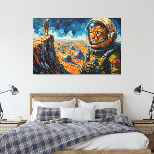 GEPARD IM ALL-4 LEINWANDDRUCK (Insitu (Schlafzimmer))