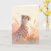 Gepard im Bösen der Natur Karte (Gelbe Blume)