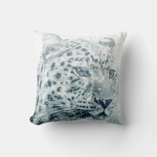 Gepard im Schnee Kunst Kissen