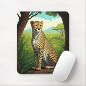 Gepard im üppigen Wald Mousepad (Mit Mouse)