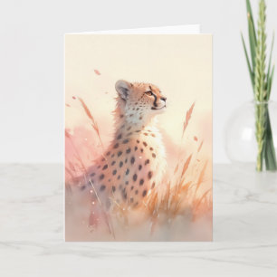 Gepard im Wind der Natur Karte