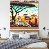 Gepard in serengeti Leinwand (Insitu (Schlafzimmer))