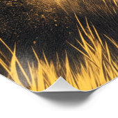Gepard in Sprint Poster (Ecke)
