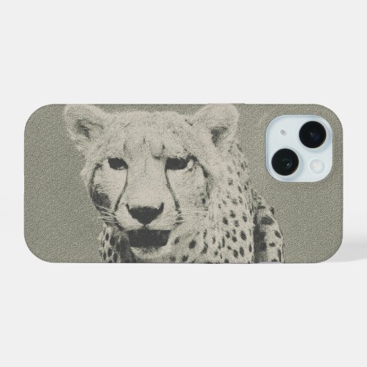 Gepard iPhone 15 Hülle (Rückseite (Horizontal))
