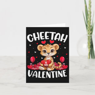 Gepard ist mein Valentinstag Liebesherzen Gepard V Karte