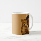 Gepard & Junge: Band der Wildnis und Unschuld Kaffeetasse (VorderseiteRechts)