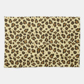 Gepard-Leopard-Druck-Schwarz-Brown-Stellen-Muster Geschirrtuch (Horizontal)
