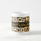 Gepard Leopard Faux Tierprint Kaffeetasse (Mittel)