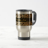 Gepard Leopard Faux Tierprint Reisebecher (VorderseiteRechts)