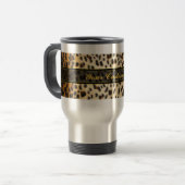 Gepard Leopard Faux Tierprint Reisebecher (Vorderseite Links)