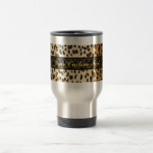 Gepard Leopard Faux Tierprint Reisebecher (Mittel)