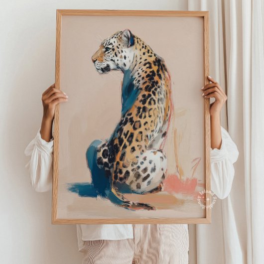 Gepard Leopard Gemälde Wandkunst Malerei Safari Poster