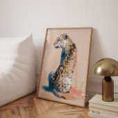 Gepard Leopard Gemälde Wandkunst Malerei Safari Poster