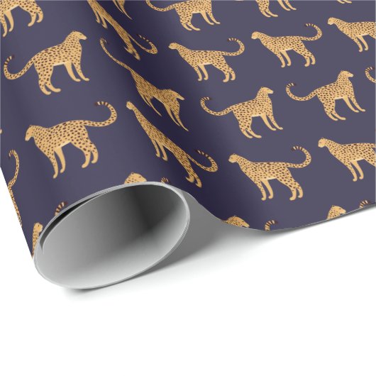 Gepard, Leopard Geschenkpapier (Rolleneckpunkt)