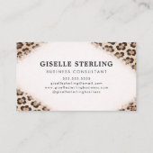 Gepard Leopard Print Logo Professional Visitenkarte (Rückseite)