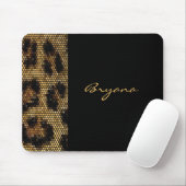 Gepard Leopard Print Tier Glanz Mauspad (Mit Mouse)