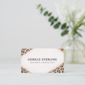 Gepard Leopardendruck QR-Code Professional Visitenkarte (Stehend Vorderseite)