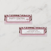 Gepard-Mädchen-Visitenkarte Mini Visitenkarte (Vorne/Hinten)