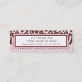 Gepard-Mädchen-Visitenkarte Mini Visitenkarte (Rückseite)