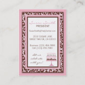 Gepard-Mädchen-Visitenkarte Visitenkarte (Rückseite)