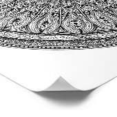 Gepard-Mandala komplizierte Färbungsseite Poster (Ecke)