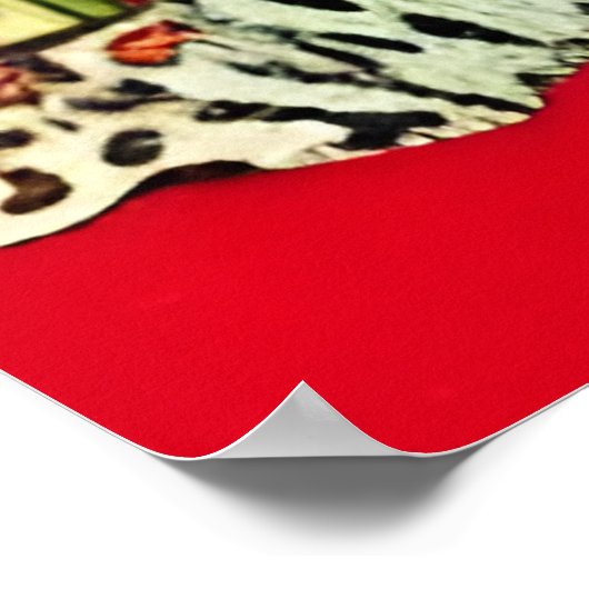 Gepard mit Blume Poster (Ecke)