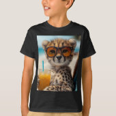 Gepard mit entspannter Strandstimmung T-Shirt (Vorderseite)