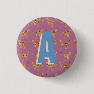 Gepard, mit Monogramm Button