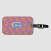 Gepard, mit Monogramm Gepäckanhänger (Vorderseite (Horizontal))