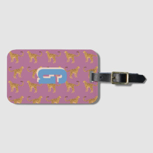 Gepard, mit Monogramm Gepäckanhänger