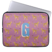 Gepard, mit Monogramm Laptopschutzhülle (Vorderseite)