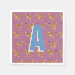 Gepard, mit Monogramm Serviette