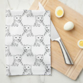 Gepard-Muster Geschirrtuch (Viertel Falte)