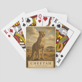Gepard Ostafrikanische Savanne VINTAGE Spielkarten