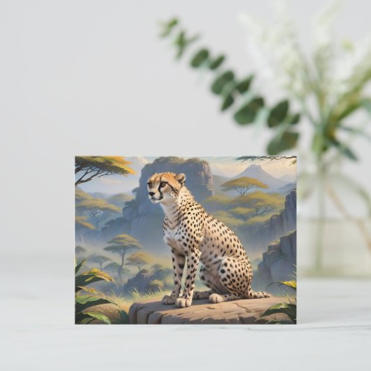 Gepard Postkarte (Stehend Vorderseite)