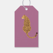 Gepard, rosa Leopard Geschenkanhänger (Rückseite)