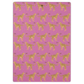 Gepard, rosa Leopard Klemmbrett (Rückseite)