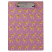 Gepard, rosa Leopard Klemmbrett (Vorderseite)